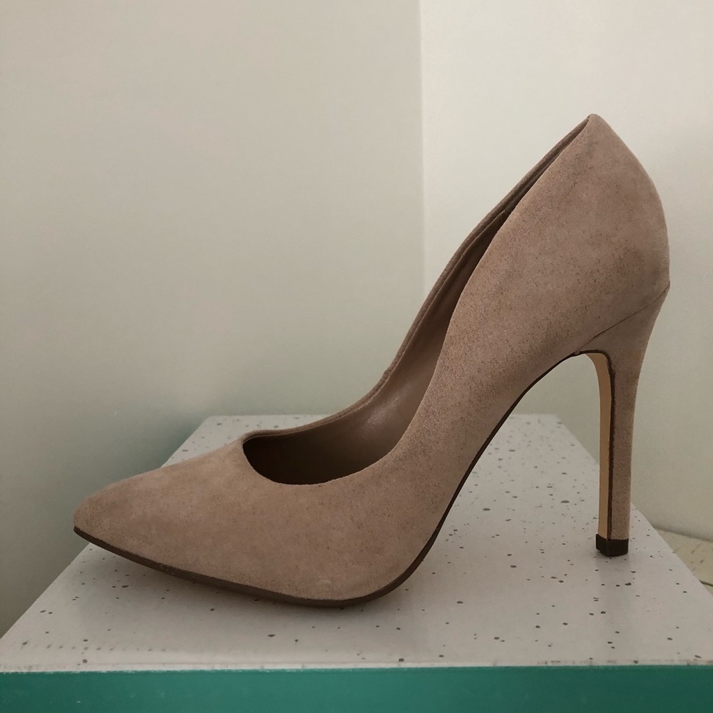 Taupe Suede Heels